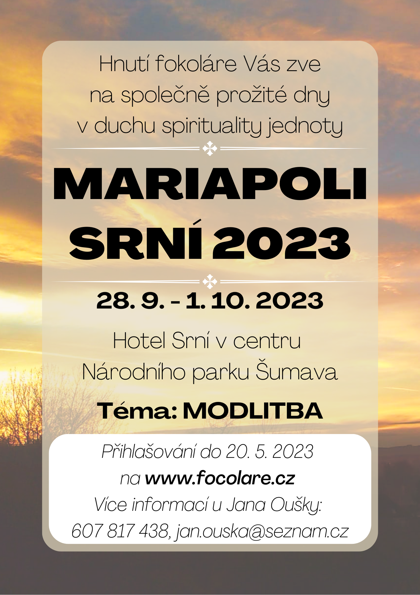Pozbánka na Mariapoli Srní 2022